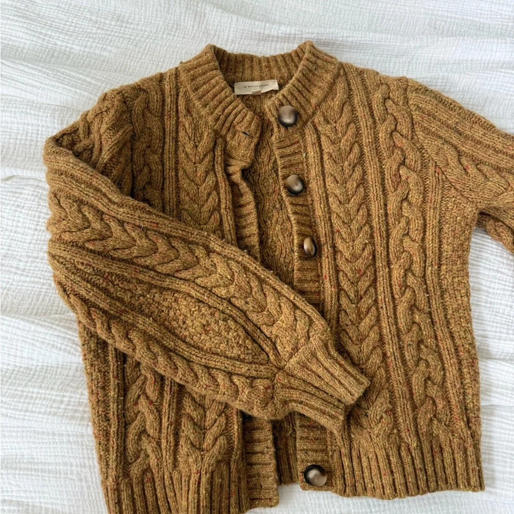 Sezane Andina Cardigan Ochre - Size M - Picture 3 of 3